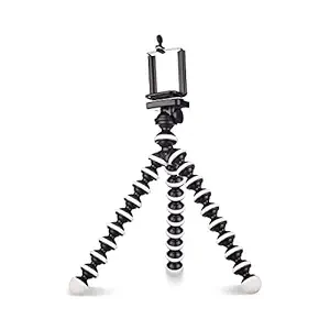 Amazon Basics Gorilla Tripod/Mini Tripod for Mobile Phone with Phone Mount with Flexible Gorilla Stand for DSLR, Action Cameras, Ring Lights, Panel Reflectors, Umbrellas, and Flashlights (13 Inch)