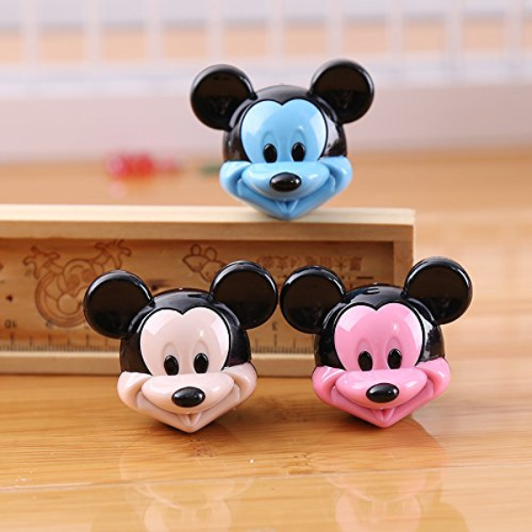 Cartoon Mickey Mouse Pencil Sharpener School Stationary for Kids/brithday Return Gifts- Pack of 12 Pcs.