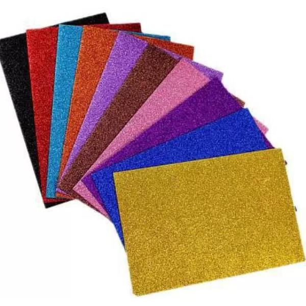 Glitter Sheets  multicolor (A4 Size) Art & Craft Glitter Sheet Paper(Colour Sheet) for Craft,Multicolor