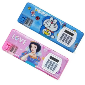 Small 4GX Cartoon Art Magnetic Multipurpose Pencil Box with Calculator & Dual sharpener Pencil boxes will intereset your child, Magnetic, Jumbo Pencil Boxes,